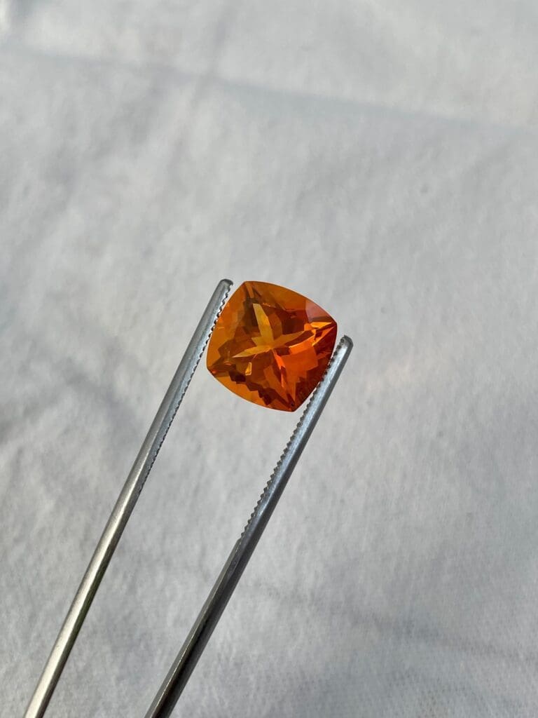 Fire Opal Square Cushion Shape 5.37ct $2335 270-1033 Fire Opal Square Cushion Shape 5.37ct $2335